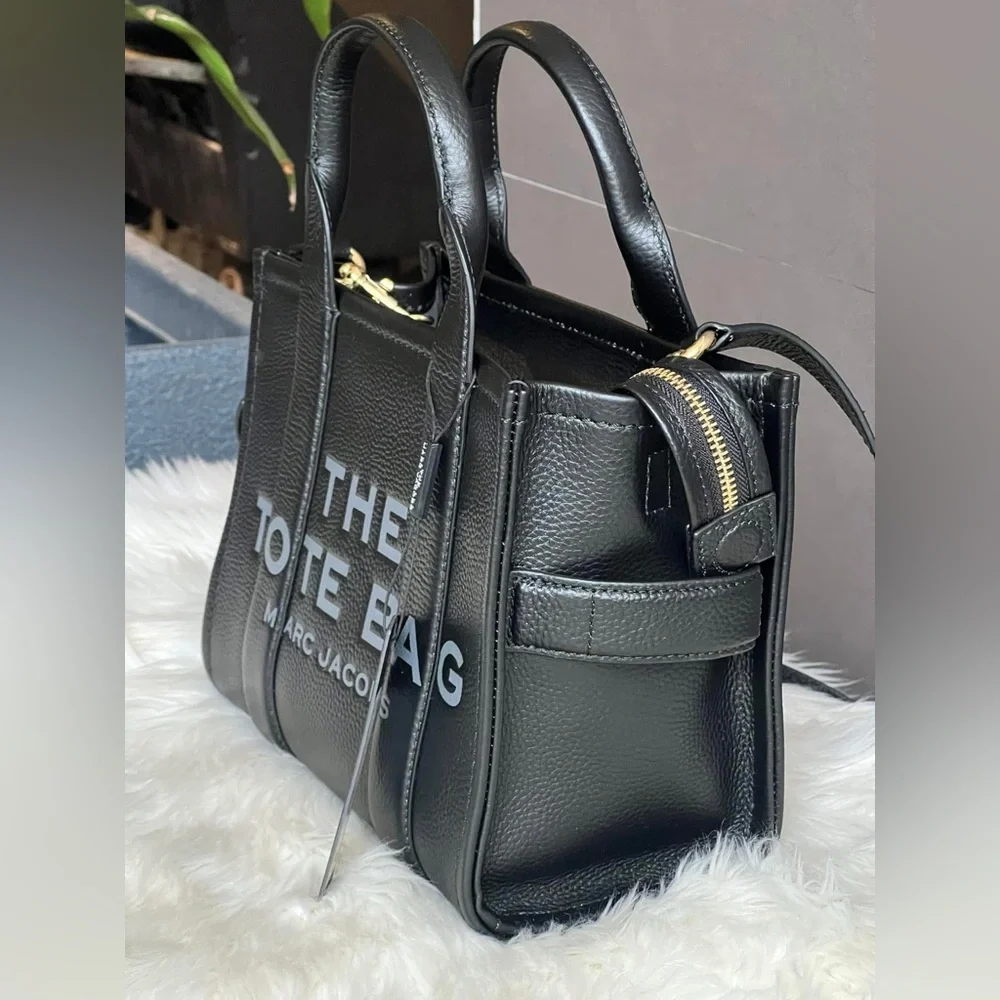 H009L01SP21 - Marc Jacobs The Leather Mini Tote Bag - Picture 3 of 16
